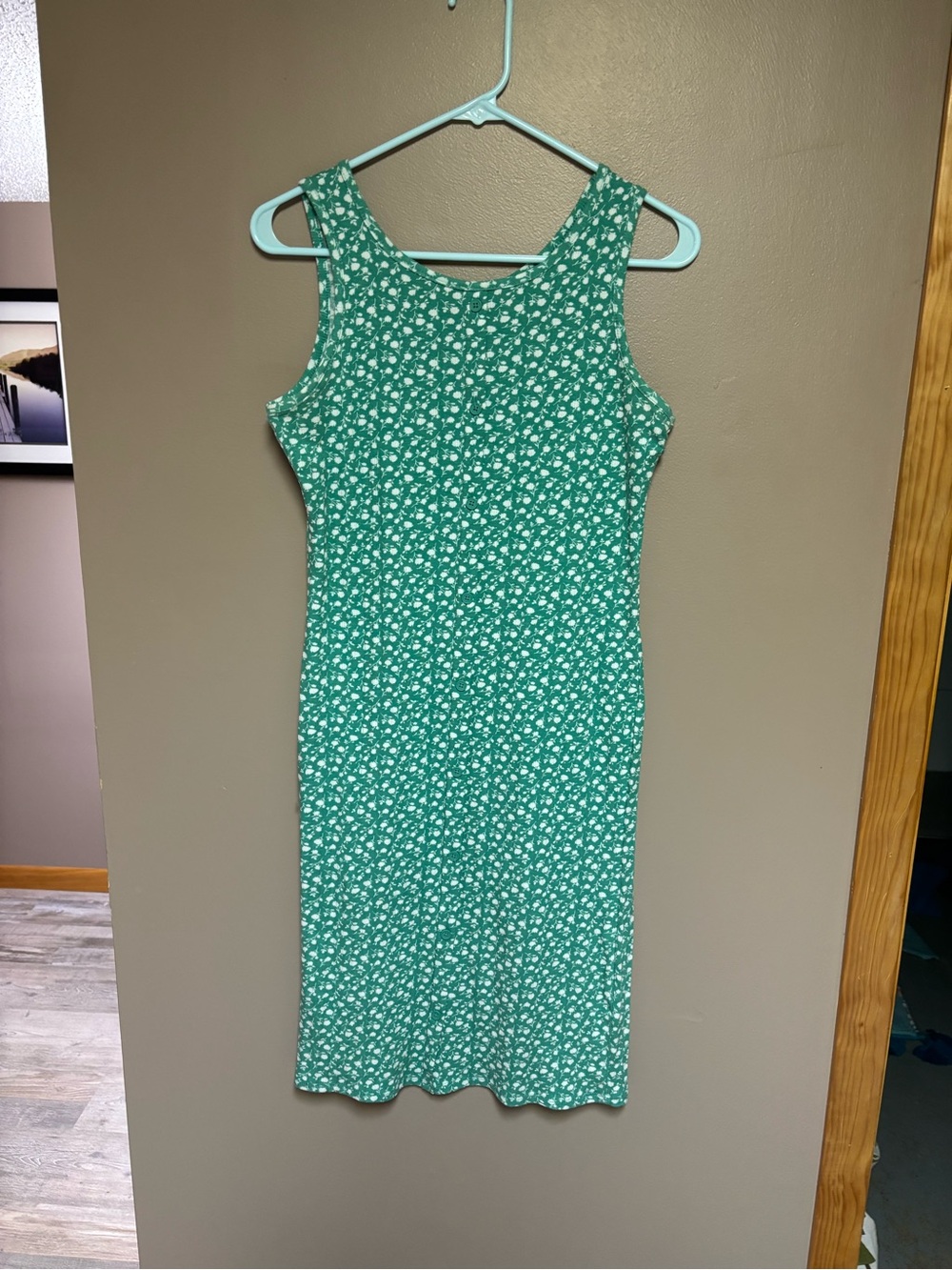 art class Green Floral Tank Midi Dress